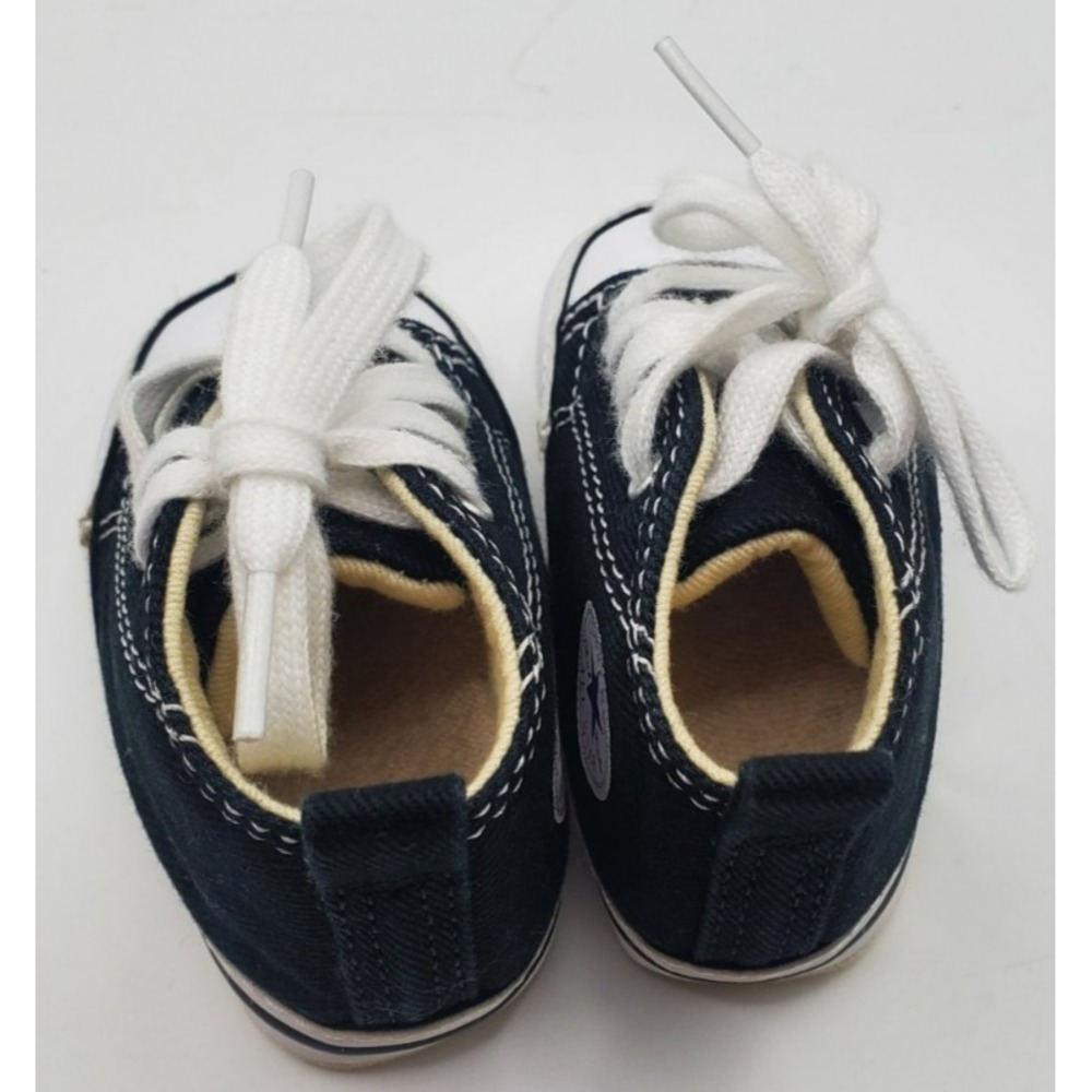 Converse First Star Size 2 Baby Crib Shoes 8J231 Black - Picture 5 of 9